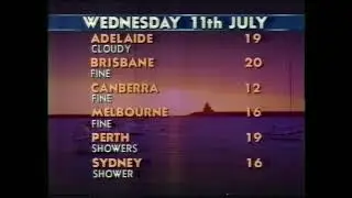 Seven  - NBC Today local weather insert (11 July 1990)