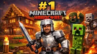 Minecraft Hardcore Series Episode.1 ||  Part 1 in Hindi Day 1