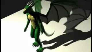 Anthro Dragon Walk Cycle