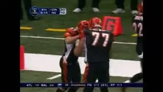 Ethan Kilmer intercepts Drew Brees and takes it to the house (Week 7, 2006)