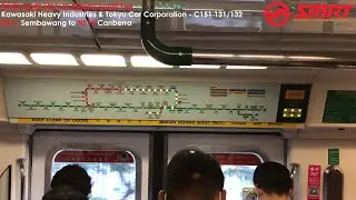 ⁴ᴷ⁶⁰ [Less than 3 weeks] SMRT Trains, NSL Train Ride [Sembawang &rarr; Canberra] - Kawasaki C151 131/132