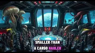 Intergalactic Alien Council Chamber &ndash; Futuristic Sci-Fi Scene with Diverse Extraterrestrials