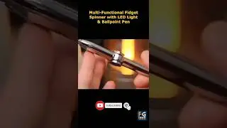 Multifunctional Fidget Spinner with LED Light & Ballpoint Pen! #fidgettoys #spinner #stressrelief