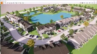 Example Townhome Development Study Before and After using Prefurbia design modeling