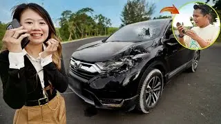 PRANK ZAINAL NABRAKIN MOBIL SAMPAI HANCUR!! DIA PANIK KETAKUTAN!!
