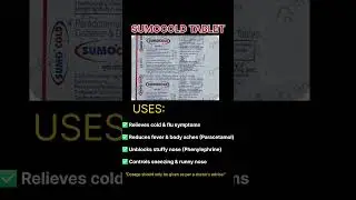 Sumocold Tablet #coldsymptoms #coldandfever#sumocold