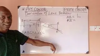 Deriving the formula for magnification of a lens #education #physics #science 
