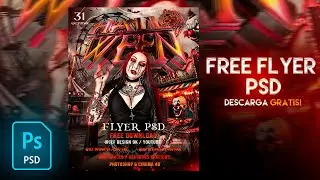 DESCARGAR Flyer PSD FREE / GRATIS 🔥PHOTOSHOP 2025 PSD Flyers HALLOWEEN 🎃 