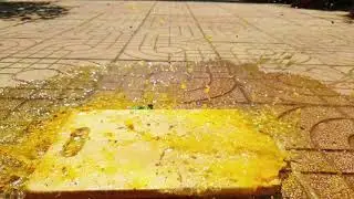 balloon explosion in slow motion!