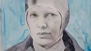 Studio Vlog - Drawing Amelia Earhart - 100 Women #1
