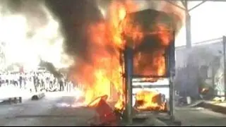 Kolhapur: anti-toll agitation turns violent, booths set on fire, vandalised