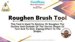Roughen Brush Tool in CorelDraw, Roughen Brush Tool used in English, CorelDraw tutorial video
