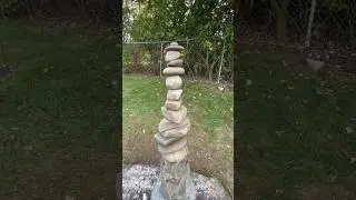 Most Difficult Stone Balance I&rsquo;ve Created | Eighteen Rocks Stack #shorts #stonebalance