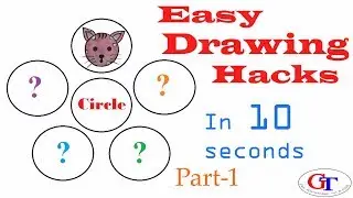 Turn a circle into an animal face ll 10 seconds trick ll Part 1 ll