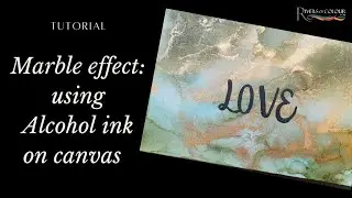Easy tutorial of Marble Effect using Alcohol ink on canvas