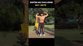 WINTER ARC CHALLENGE DAY : 06/75 . #winterarcchallenge #minivlog #75dayshardchallenge #shorts #gym