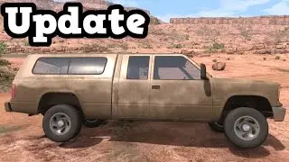 BeamNG Drive Update 0.5.5 - D 25 With Camper Shell Off Road in the Desert