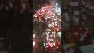 Traffic in Uppal due to heavy rains🌩 #shorts #youtubeshorts #rains