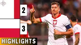 Malta vs Poland 2-3 Highlights | Piotr Zielinski Goal | World Cup 2026 Qualifiers | Lewandowski 
