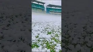Barsapara cricket stadium in Guwahati covered with hailstones😲😍❤#shorts