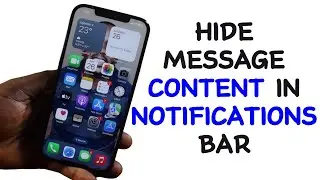 How to Hide Message Content in Notifications Bar iPhone