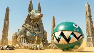 Pacman and Walking Robot Blade Escape a Living Sci-Fi Labyrinth Full of Traps and Robots