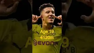 Jadon Sancho transfer value through his career