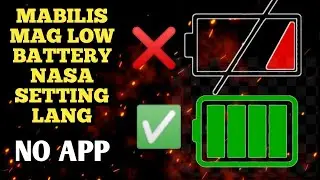 MABILIS MA LOW BATTERY CELLPHONE MO FIX NATEN YAN IN JUST 2MINS | TAGALOG TUTORIAL