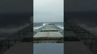 Cargo Ship in Heavy weather #travel #ocean #life #weather #ship #waves #explore #pacific #nyk