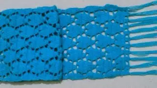 How to make a heart pattern girl muffler/scarf#02