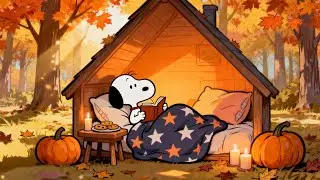 Осеннее чтение Снупи под фортепианный джаз 🍂 Расслабьтесь и сосредоточьтесь в осеннем лесу под зв...