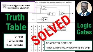 Logic Gates & Truth Tables | Cambridge IGCSE Computer Science 2025 | Paper 2 (Component 21) Tutorial