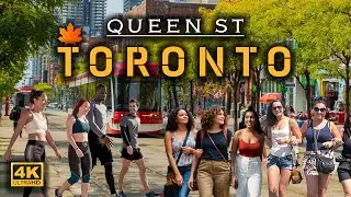 【4K】Walking Toronto's Queen St E on Sunny 28&deg;C Day | 4K Walking Tour #toronto #canada #walkingtour