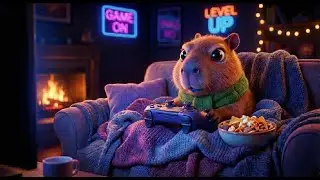 A Day in Life of Baby Capybara: Gaming, Travel & Bubbles! 🚂🎮 (3D Animation)