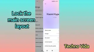 Lock the main screen layout