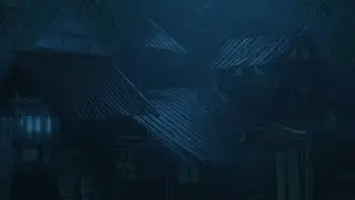 Fall Asleep Instantly with Heavy Rain on a Farm Tent Roof at Night