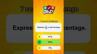 Fraction to Percentage - 7 second challenge