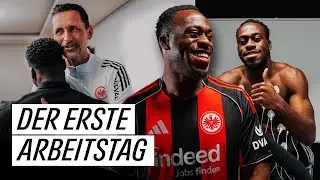 Arnaud Kalimuendo wird überrascht! I Der erste Tag als Adlerträger | Behind the Scenes