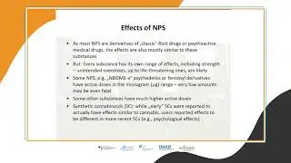 Overview on NPS in Germany and Europe and the effects of these substances - Dr. Bernd Werse