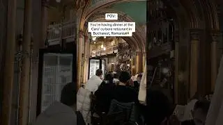Dining experience at a traditional Romanian🇷🇴 restaurant in Bucharest. #thingstodo #bucharest