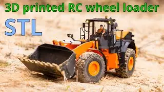 3D printed RC wheel loader HITACHI ZW370-6 (1/14)