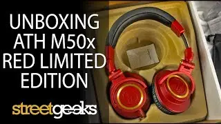 Unboxing Audio Technica ATH - M50x (Red & Gold)