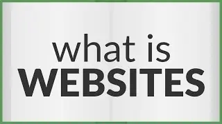 Websites | meaning of Websites