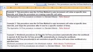 Automatically run Macros in Excel with the Application.OnTime Method