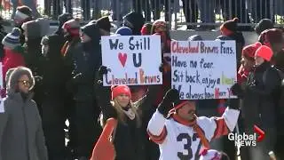 Cleveland Browns fans celebrate 