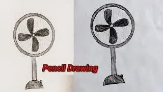 How To Draw Table Fan With Pencil/ Easy Drawing Fan With Pencil/ Pencil Drawing Art Work 