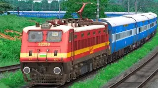 Train High Speed Crossing in Big Curve | BUMPY RAILROAD Train Simulator | Railwork | NTG GAMING