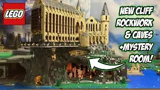 New Rockwork & Caves + Mystery Room! Building Lego Hogwarts Part 15!