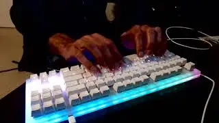 One minute of 10fastfingers.com typing on Womier K87 in Dvorak layout