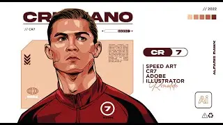 Adobe Illustrator Make Vector Art, Криштиану Роналду (Speed ​​Art) #adobeillustrator #Vector #CR7
